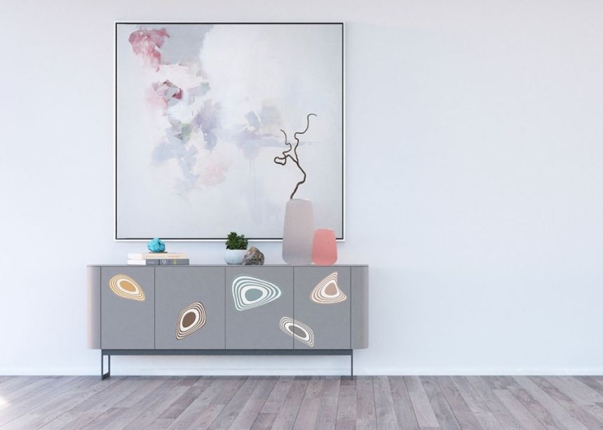 Selbstklebende Wanddekoration SS 3857, Abstract Semy Color, AG Design