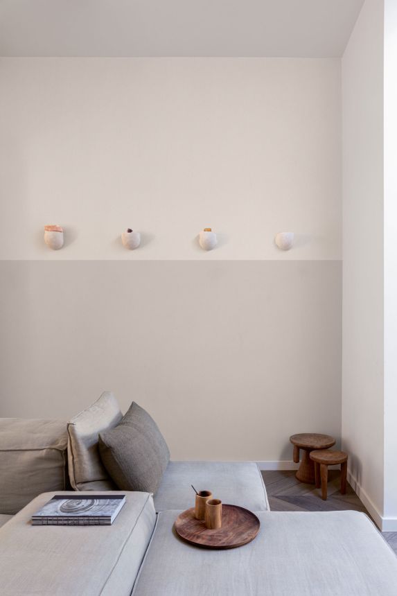 Beige Tapete, Stoffimitat, AT1005, Atmosphere, Grandeco