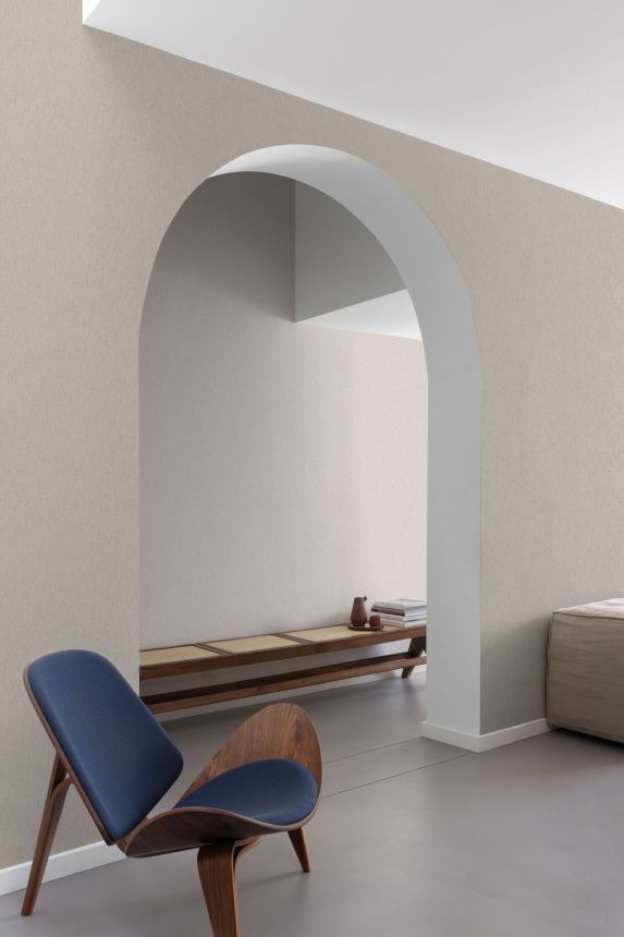 Dunkelbeige Tapete, Stoffimitat, AT1006, Atmosphere, Grandeco