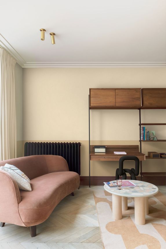 Beige-gelbe Tapete, Stoffimitat, AT1007, Atmosphere, Grandeco