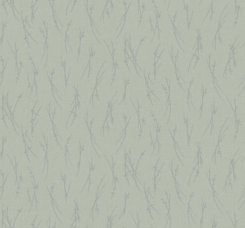 Grün-silberne Tapete, MD7194, Modern Metals, York