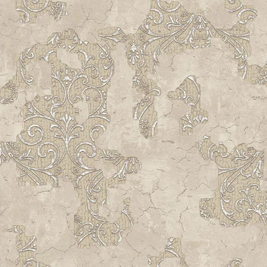 Luxuriöse goldbeige Barocktapete, 47703, Eterna, Parato