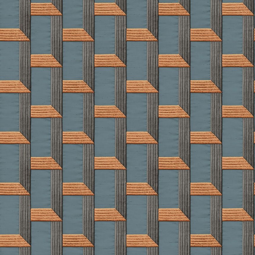 Geometric 3D non-woven wallpaper with a vinyl surface DE120076, Wallstitch, Design ID
