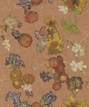 Luxuriöse altrosa Tapete mit Blumen, 5028491, Van Gogh III, BN Walls