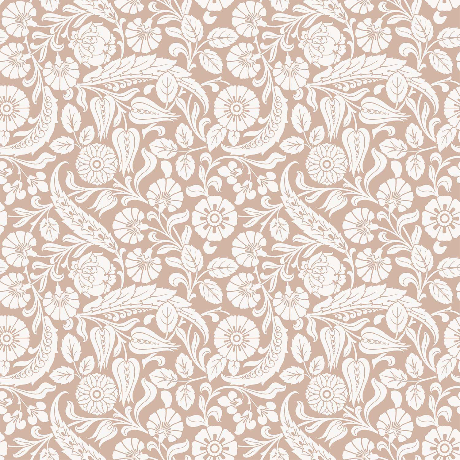 Beige florale Vliestapete, 139330, Vintage Flowers, Esta Home