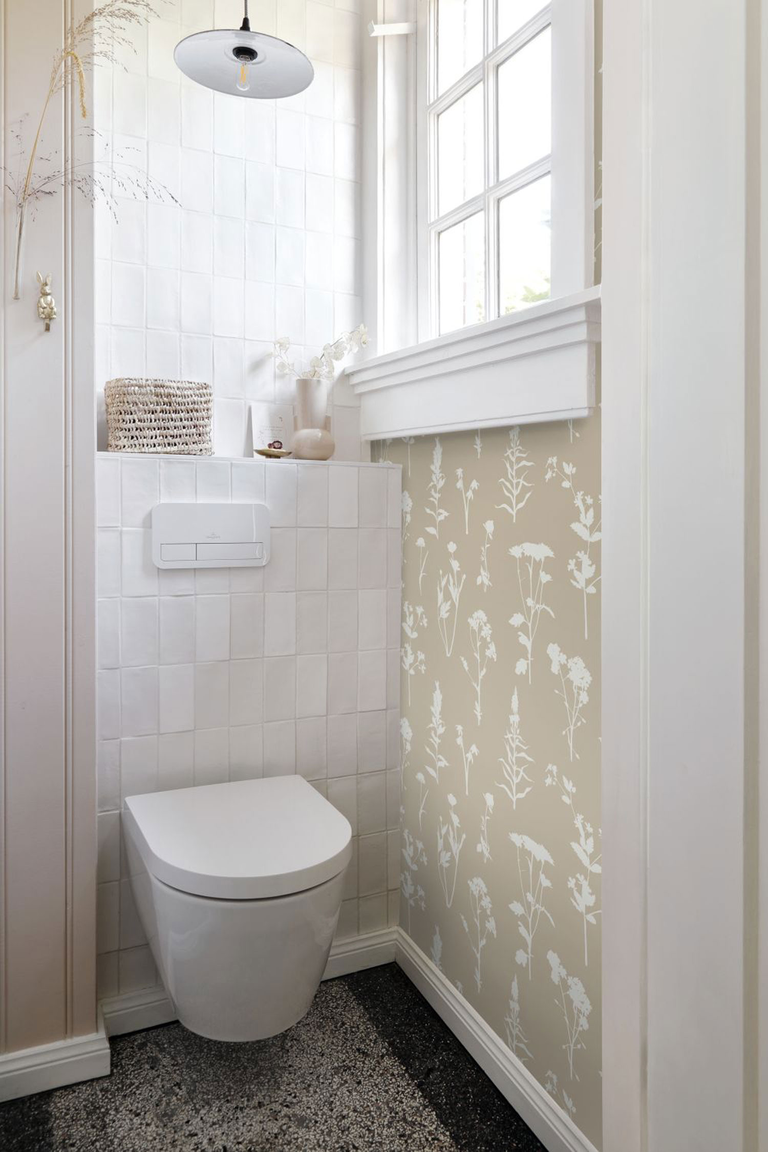 Beige Vliestapete, Blumen, Blätter, 139484, Vintage Flowers, Esta Home