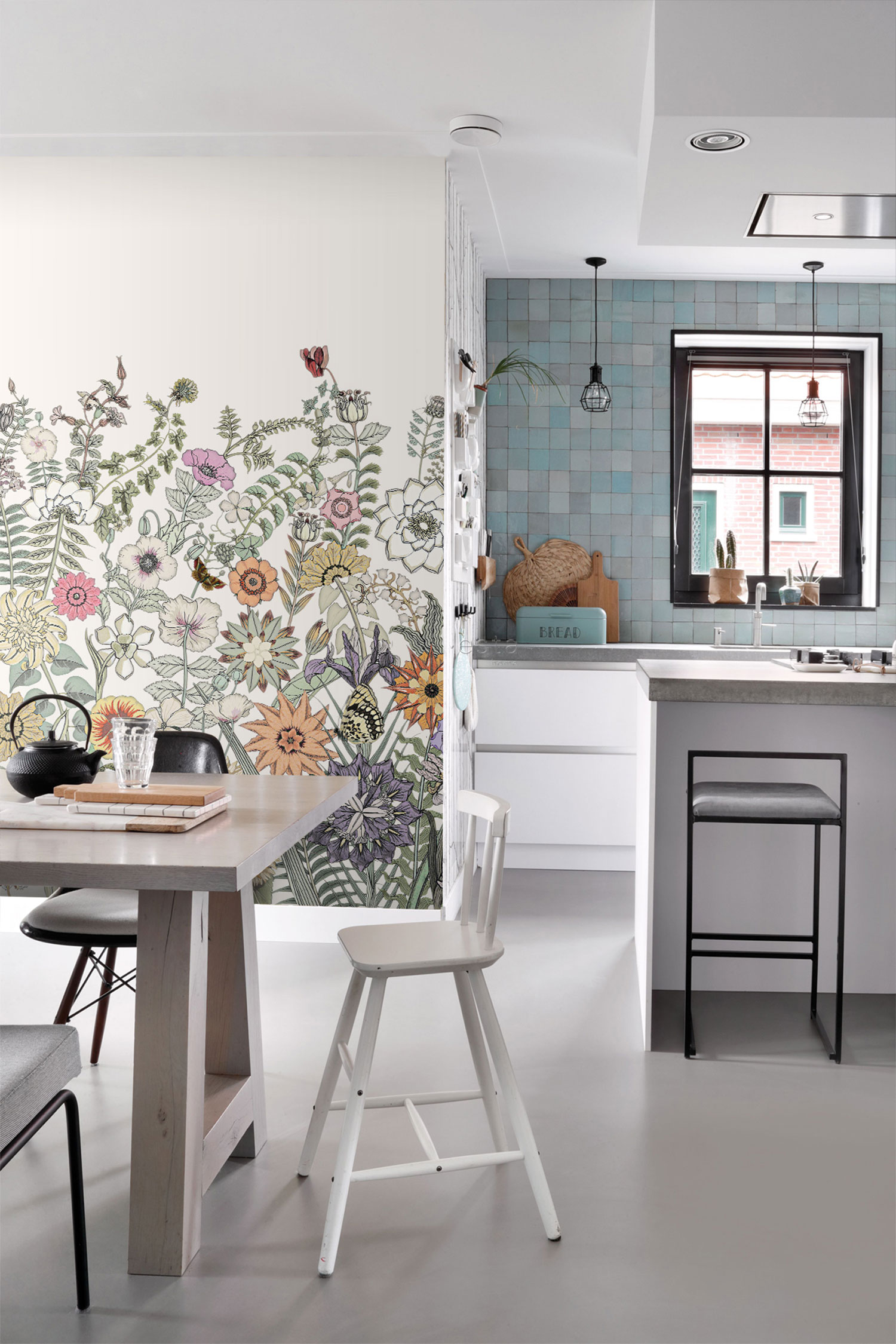 Wandbild, Blumenmotiv, 159107, Vintage Flowers,  Esta Home