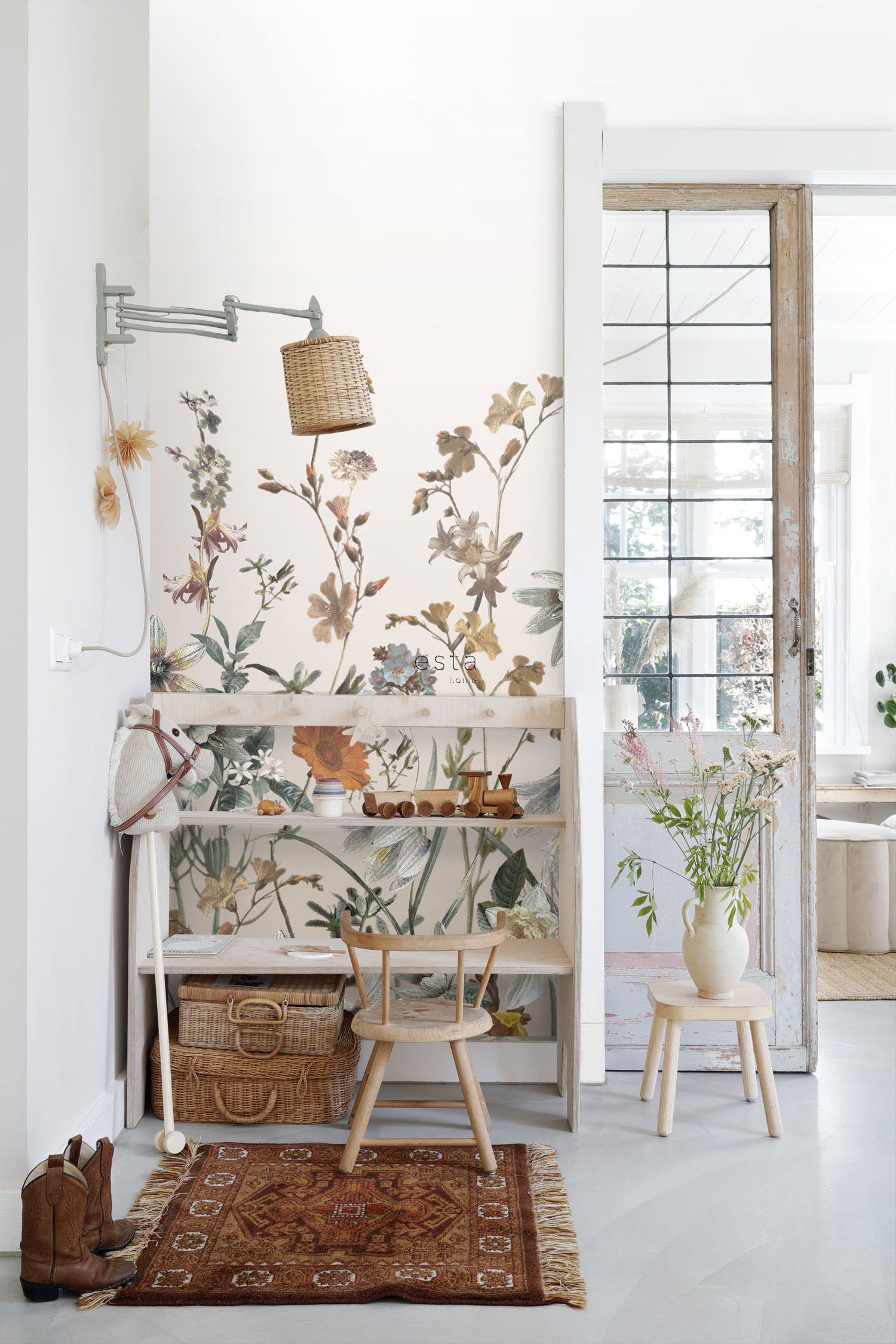 Florale Fototapete, 159211, Vintage Flowers, Esta Home