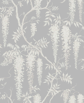 Graue Blumentapete, 118252, Next