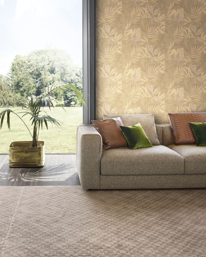 Grüne Luxustapete mit Blättern, Z18920, Trussardi 7, Zambaiti Parati