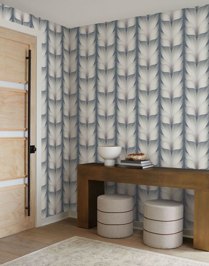 Blaue geometrische Vliestapete, EV3951, Candice Olson Casual Elegance, York
