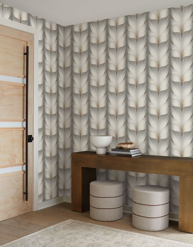Graue geometrische Vliestapete, EV3953, Candice Olson Casual Elegance, York
