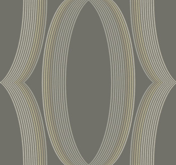Braune Tapete mit geometrischem Muster, EV3986, Candice Olson Casual Elegance, York