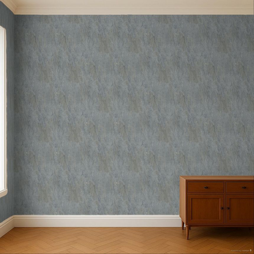 Vliestapete, blau-grau, Beton, Stuck, RE25132, Reflect, Shades of Colour, Decoprint