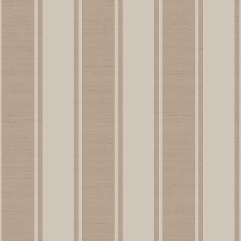 Gestreifte Tapete in Braun und Creme, 33364, Tradizioni, Cristiana Masi by Parato