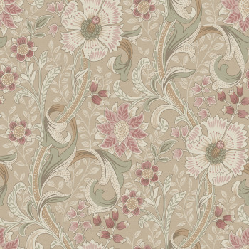 Vliestapete, braungrau, Blumen, PH3110, Perfect Harmony, Grandeco