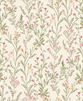 Vliestapete, braun-grün, Blumen, PH3207, Perfect Harmony, Grandeco