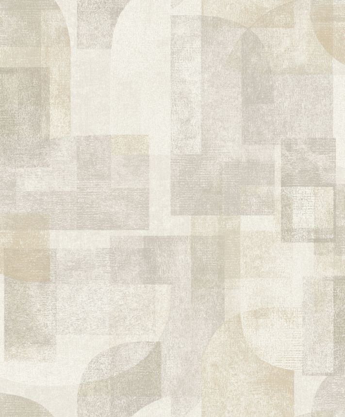 Geometrische Vliestapete, grau-beige, PH3504, Perfect Harmony, Grandeco