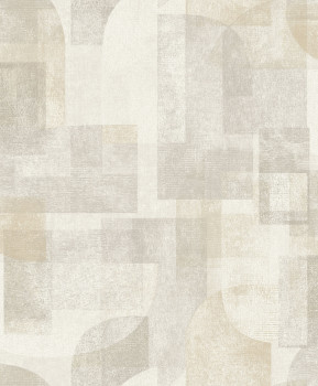 Geometrische Vliestapete, grau-beige, PH3504, Perfect Harmony, Grandeco
