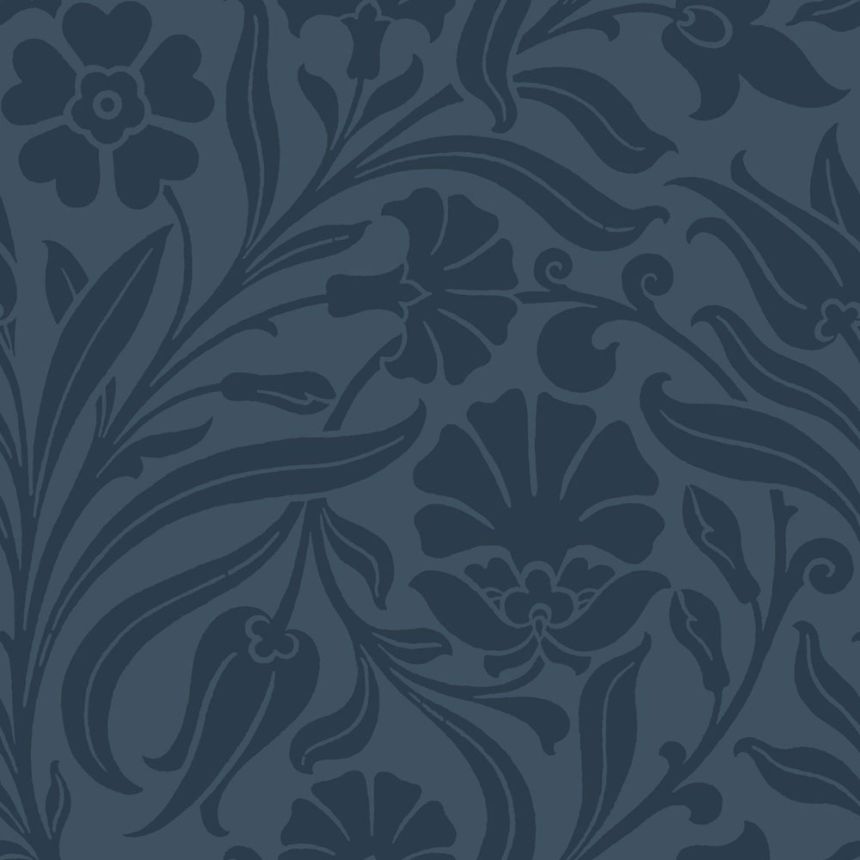Florale Vliestapete, blau, 139296, Bloom, Esta Home