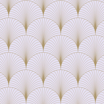 Vliestapete, Art deco, Lila-Gold, 139576, Bloom, Esta Home