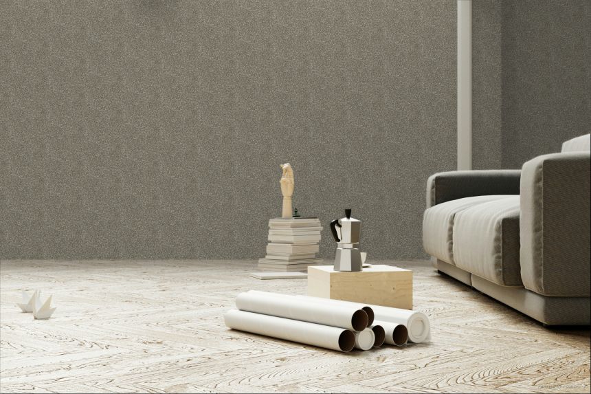 Vliestapete, grau-braun, Stein, Terrazzo, ROC009, Rock, Masureel