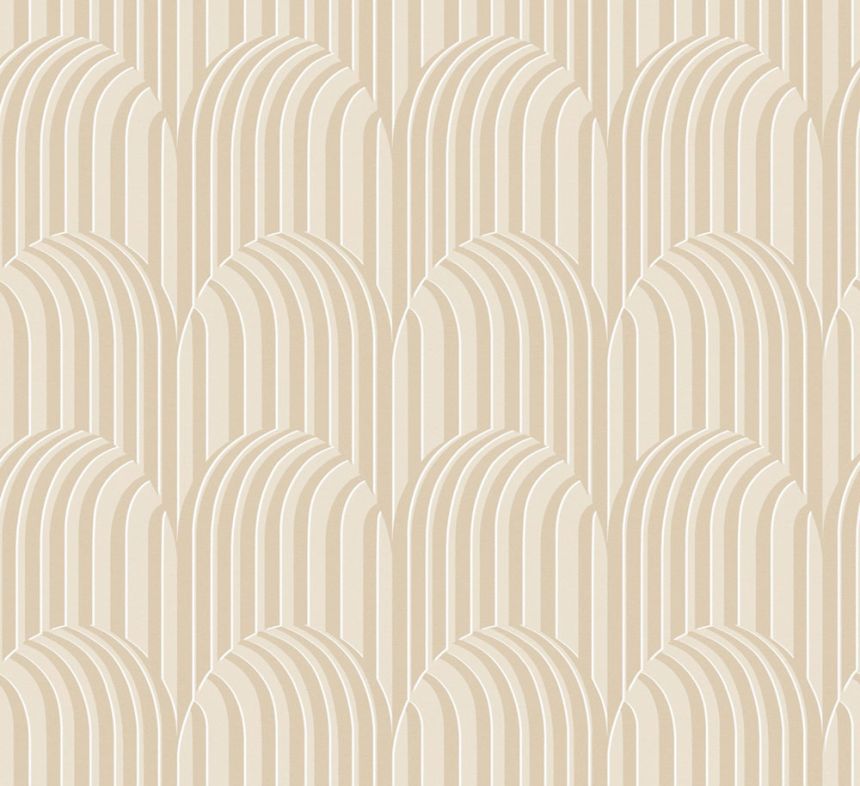 3D geometrická Vliestapete, beige, ROC301, Rock, Masureel