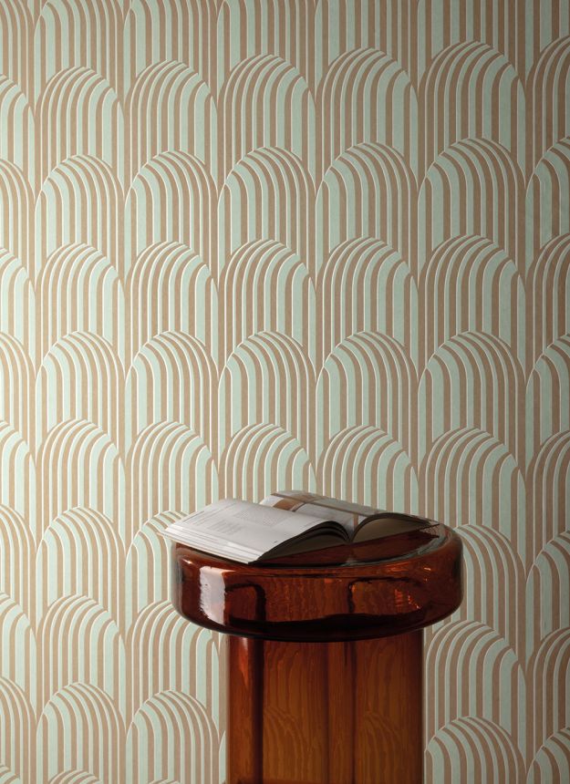3D geometrická Vliestapete, beige, ROC301, Rock, Masureel