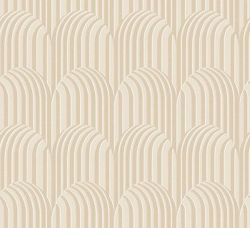 3D geometrická Vliestapete, beige, ROC301, Rock, Masureel