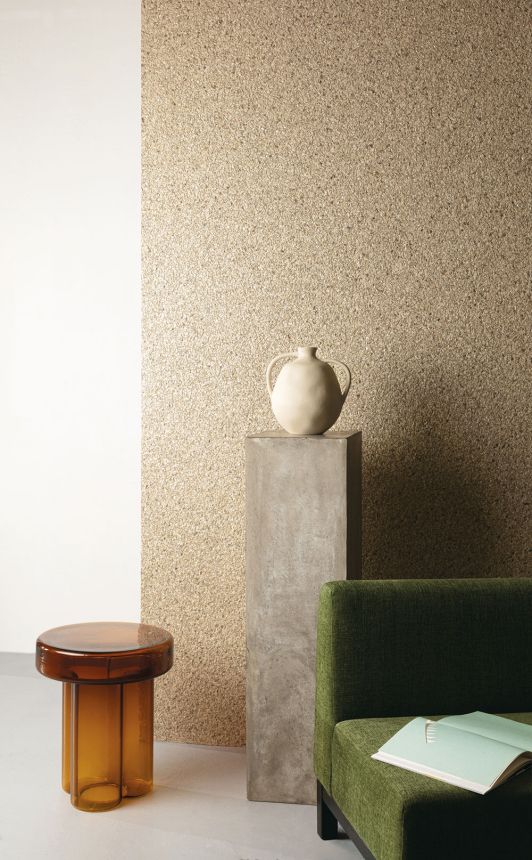Vliestapete, beige, kleine Steine, INT502, Rock, Masureel