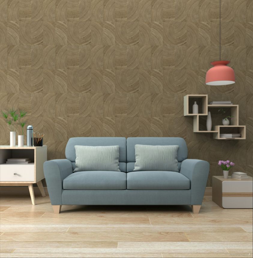 Braun-beige Vliestapete, Imitation einer Holzvertäfelung, A69102, Vavex 2026
