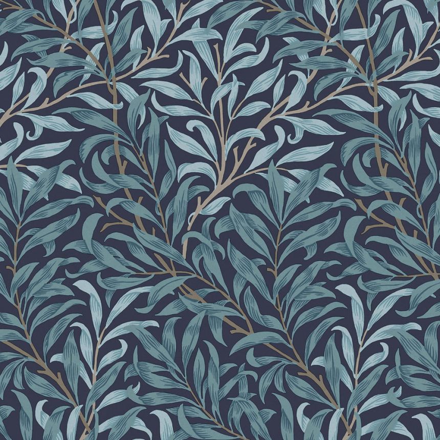 Vliestapete, blau, Zweige, 124246, William Morris At Home