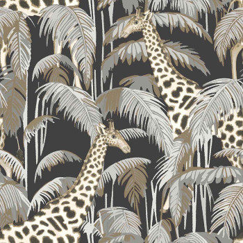 Vliestapete, schwarz, Giraffen, 15529, Botany House, Cristiana Masi by Parato