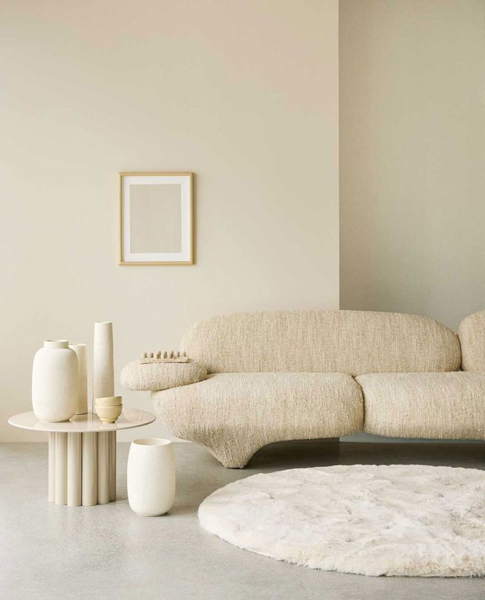 Vliestapete, beige, Stoffimitat, 340615, Linen Look, Eijffinger