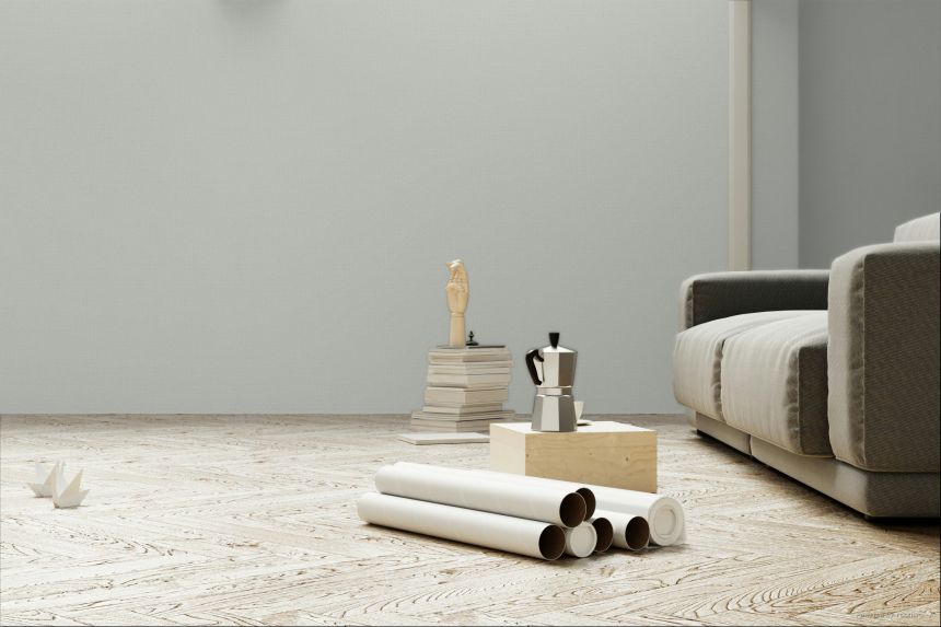 Vliestapete, grau, Stoffimitat, 340617, Linen Look, Eijffinger