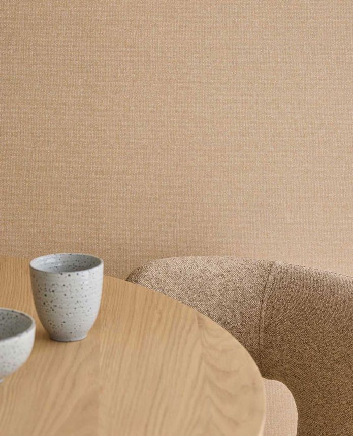 Vliestapete, beige, Stoffimitat, 340629, Linen Look, Eijffinger