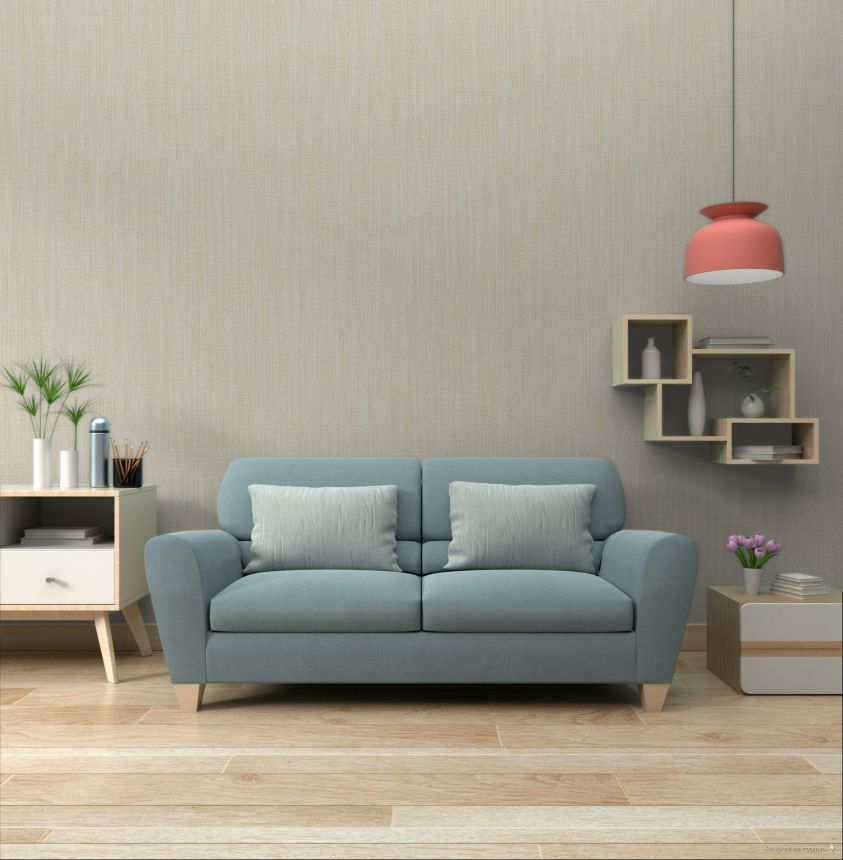 Vliestapete, grau-beige, Stoffimitat, 340520, Groovy, Eijffinger