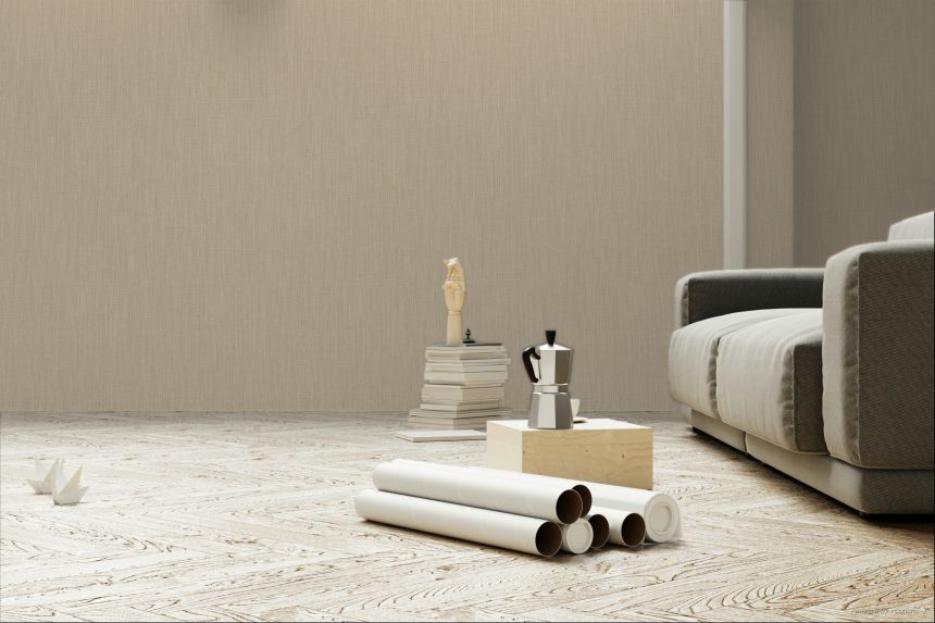 Vliestapete, grau-braun, Stoffimitat, 340522, Groovy, Eijffinger