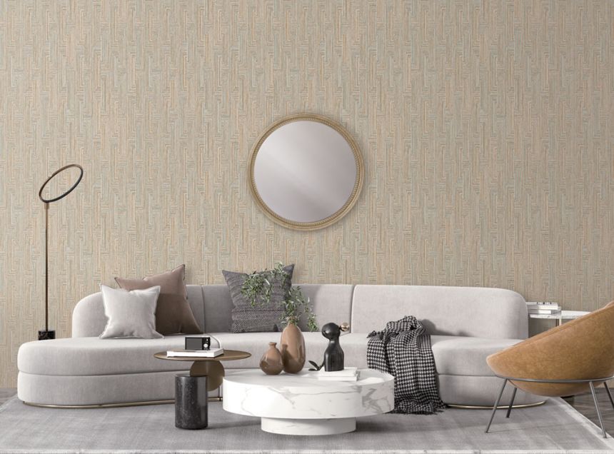 Geometrische Vliestapete, grau, SA524013, Santa Fe, Design ID