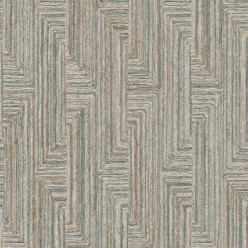 Geometrische Vliestapete, blau-grau, SA524014, Santa Fe, Design ID