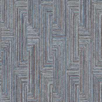 Geometrische Vliestapete, blau-grau, SA524016, Santa Fe, Design ID