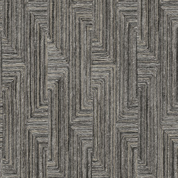 Geometrische Vliestapete, schwarz-grau, SA524017, Santa Fe, Design ID