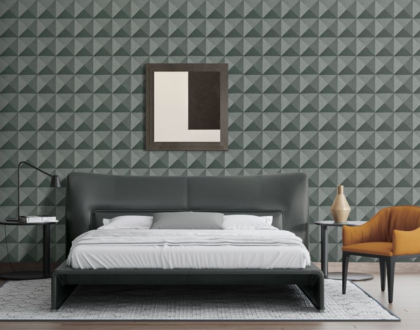 Geometrische Vliestapete, braun-beige, SA524103, Santa Fe, Design ID