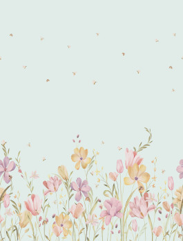 Vlies-Fototapete, blau, Blumen, CW6129-2, Cute Walls, Decoprint
