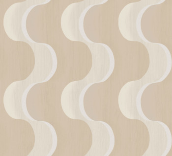 Vliestapete, beige, 3D-Wellen, RHA101, Rhapsody, Masureel