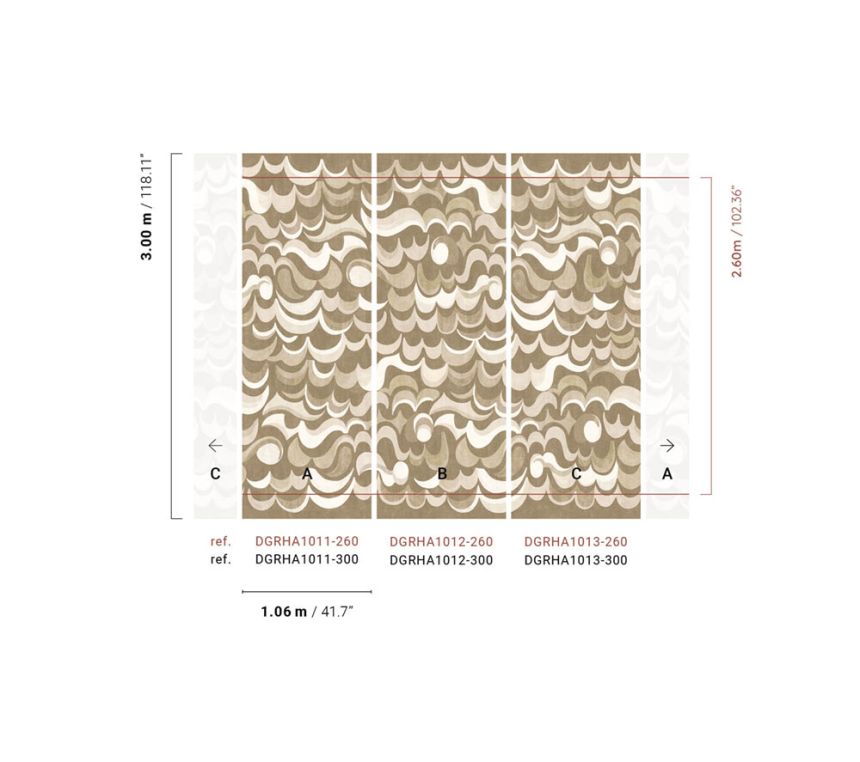 Vlies-Fototapete, braun-beige, Wellen, DGRHA1011-260, Rhapsody, Masureel