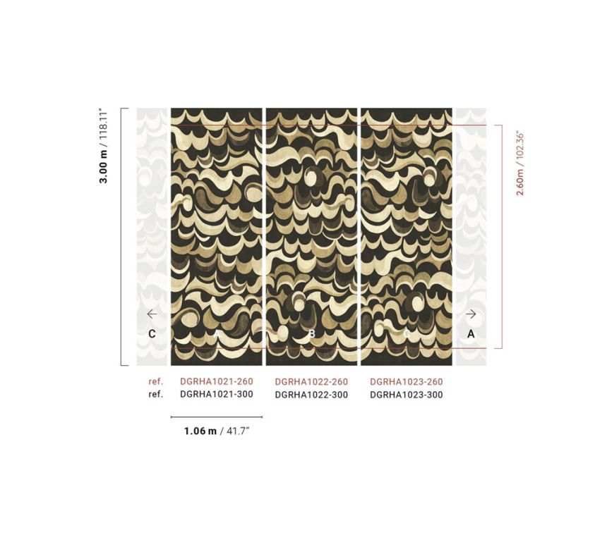 Vlies-Fototapete, braun, Wellen, DGRHA1022-260, Rhapsody, Masureel