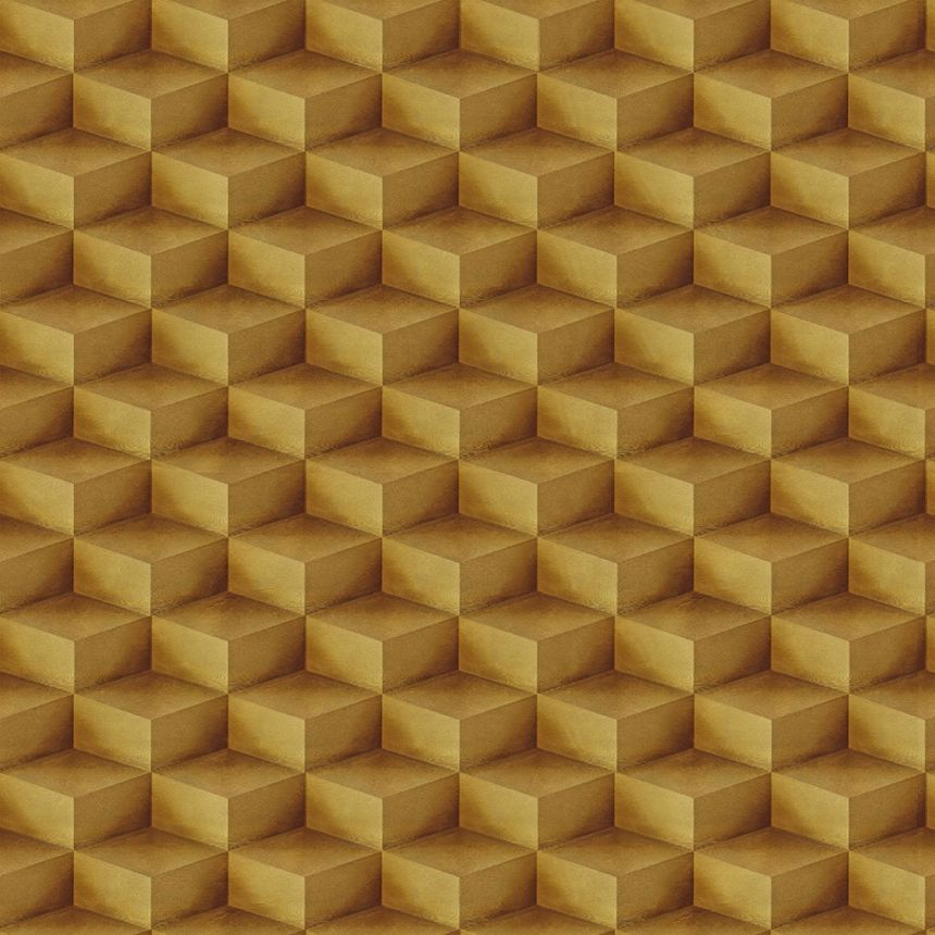 3D geometrische Vliestapete, gold, 20015, New Tekko, Emiliana Parati