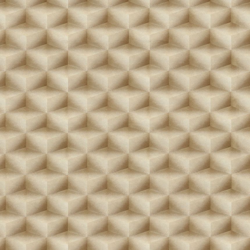 3D geometrische Vliestapete,  braun-beige, 20017, New Tekko, Emiliana Parati