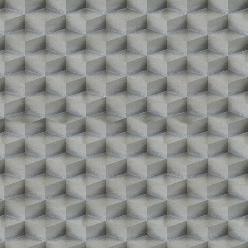 3D geometrische Vliestapete, silber, 20018, New Tekko, Emiliana Parati